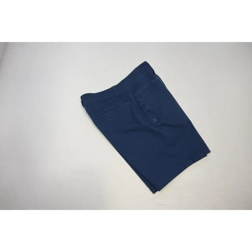Under Armour‎ Khaki Shorts Cotton Blend Blue Fitted Athletic Stretch Mens Sz 38
